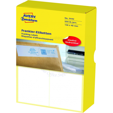 AVERY ZWECKFORM FRANKING LABELS #3442 138x48MM (500s)