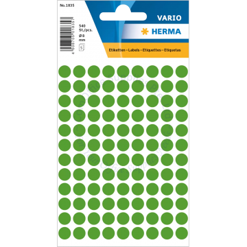 HERMA LABEL #1835 08MM DARK GREEN