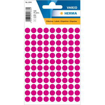 HERMA LABEL #1836 08MM PINK