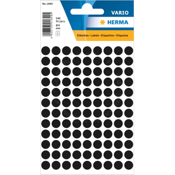 HERMA LABEL #1849 08MM BLACK
