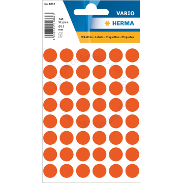 HERMA LABEL #1862 13MM RED