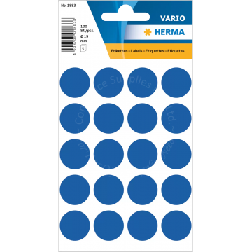 HERMA LABEL #1883 19MM DARK BLUE
