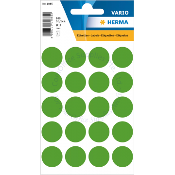 HERMA LABEL #1885 19MM DARK GREEN