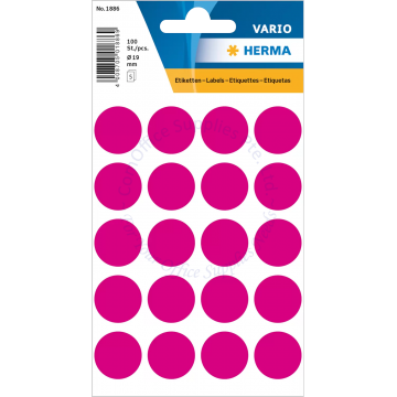 HERMA LABEL #1886 19MM PINK