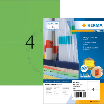 HERMA LABEL #4399 105x148MM GREEN