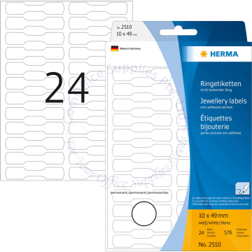 HERMA LABEL #2510 10x49MM WHITE