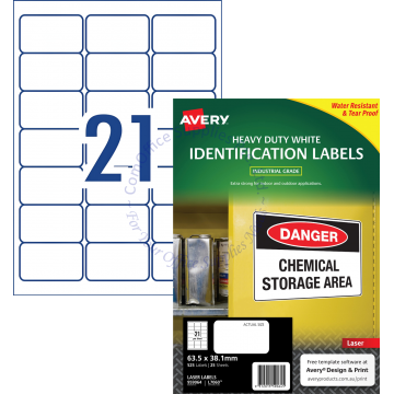 AVERY DURABLE HEAVY DUTY LABELS L7060-25 63.5x38.1MM