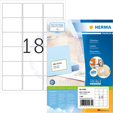 HERMA LABEL #4265 63.5x46.6MM