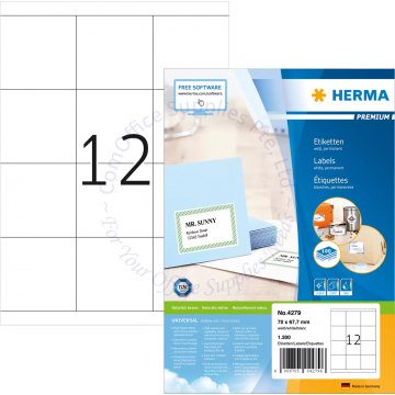 HERMA LABEL #4279 70x67.7MM