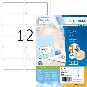 HERMA LABEL #4666 88.9x46.6MM