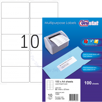 UNISTAT LABELS U4268 99.1x57MM (100s)