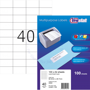 UNISTAT LABELS U4461 52.5x29.7MM (100s)