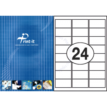 PRINT-IT LASER LABEL PI-2438-5 64x33.86MM