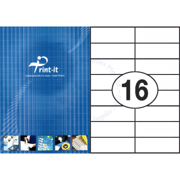 PRINT-IT LASER LABEL PI-1628-3 105x37MM