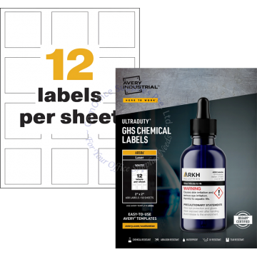 AVERY ULTRADUTY GHS CHEMICAL LABELS 60506 2x2" (50s)