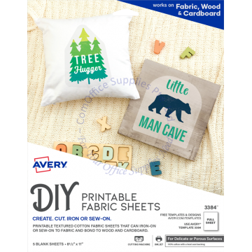 AVERY PRINTABLE FABRIC 3384 8.5x11" (5s)