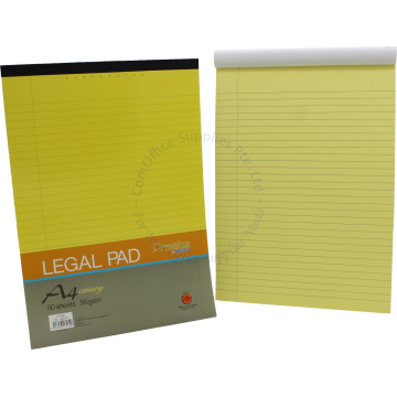 YELLOW LEGAL PAD #C3462 A4 (50s)