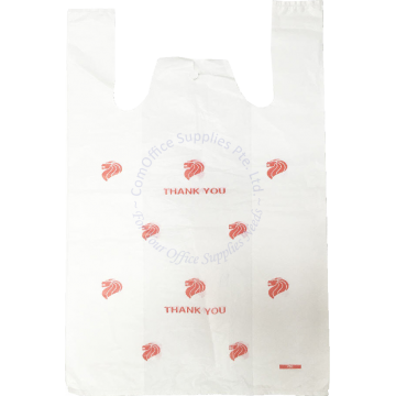PLASTIC BAG SINGLET WHITE (MEDIUM)