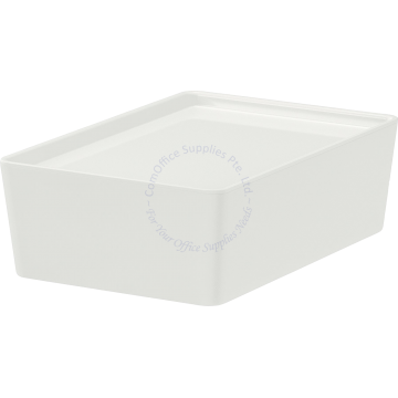 KUGGIS BOX W/LID #795.611.87 WHITE 18x26x8CM
