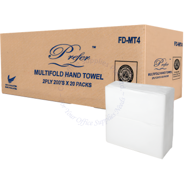 PREFER M-FOLD HAND TOWEL (20PKTSx200s)