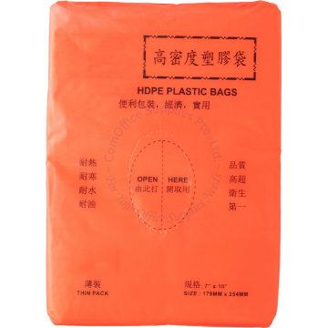 PLASTIC BAG CLEAR (HDPE) 7x10"