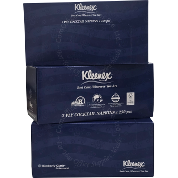 KLEENEX COCKTAIL NAPKINS 2PLY 250s (20BOX)