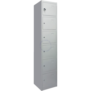 METAL FULL HEIGHT 6-DOOR LOCKER W380xD457xH1830MM