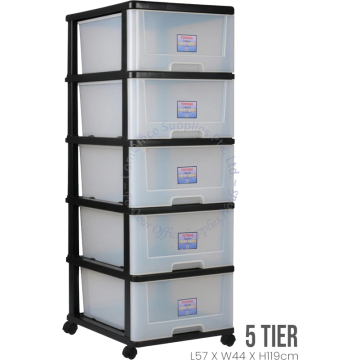 TOYOGO 5-TIER CABINET W/WHEEL #904-5