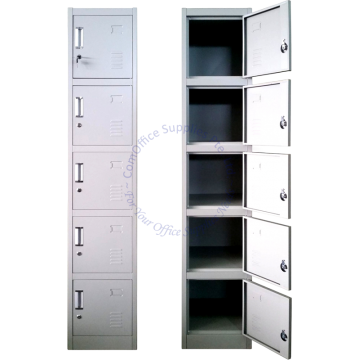 METAL FULL HEIGHT 5-DOOR LOCKER W380xD457xH1830MM