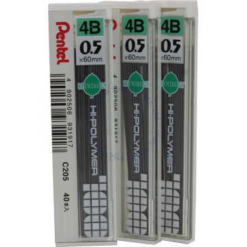 PENTEL PENCIL LEAD C205-4B 0.5MM 4B (40s)