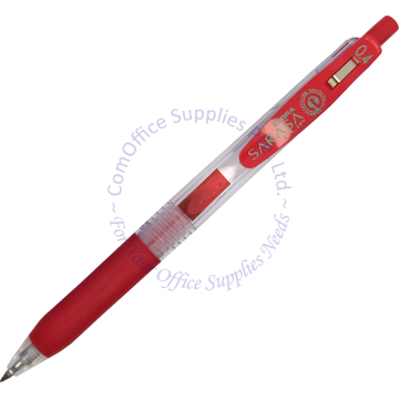 ZEBRA SARASA CLIP GEL INK ROLLER PEN 0.4MM RED