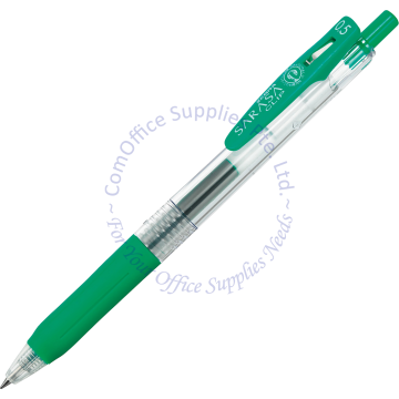 ZEBRA SARASA CLIP GEL INK ROLLER PEN 0.5MM GREEN