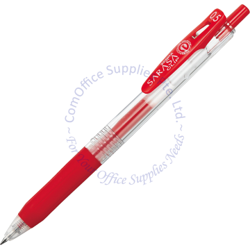 ZEBRA SARASA CLIP GEL INK ROLLER PEN 0.5MM RED
