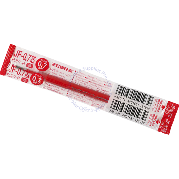 ZEBRA SARASA GEL INK ROLLER PEN REFILL RJF7 0.7MM RED