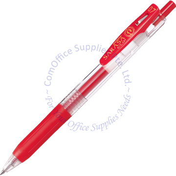 ZEBRA SARASA CLIP GEL INK ROLLER PEN 0.7MM RED