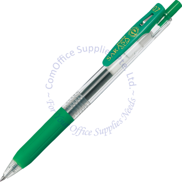ZEBRA SARASA CLIP GEL INK ROLLER PEN 0.7MM GREEN