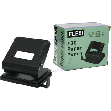 FLEXI 2-HOLE PUNCH F30 (30SHEETS) - BLACK