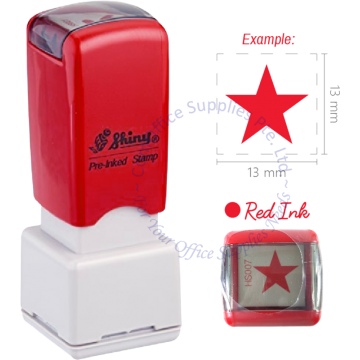 SHINY OA PRE-INKED STAMP - STAR (HS007)