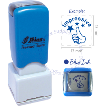 SHINY OA PRE-INKED STAMP - IMPRESSIVE (HS017)