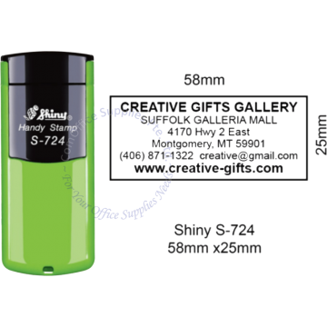 SHINY HANDY SELF INKING STAMP W/RUBBER S-724 58x22MM