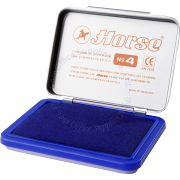 HORSE STAMP PAD #4 BLUE 2.5x3.5"