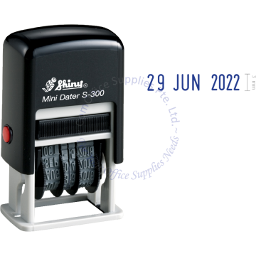 SHINY SELF INKING DATE STAMP S-300 BLUE