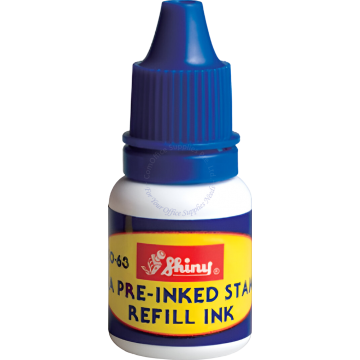 SHINY OA PRE-INKED STAMP INK SO63 BLUE 10ML