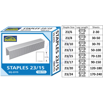 SUREMARK/ETONA STAPLES REFILL SQ-2315 (23/15)
