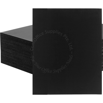 CORRUGATED PLASTIC BOARD 500x740x3MM - BLACK