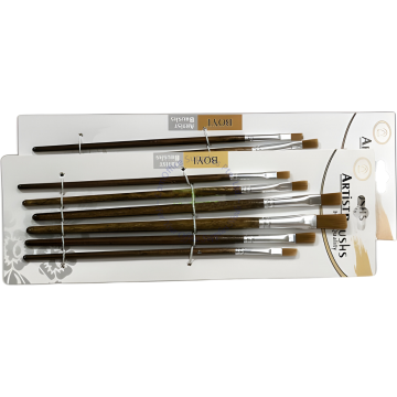 NYLON OIL BRUSH SET #8106A (6s)