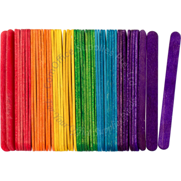 ICE CREAM STICK 115x10MM (100s) - ASSORTED COLOR
