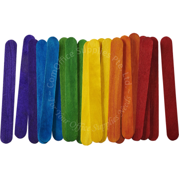 ICE CREAM STICK 150x18MM (50s) - ASSORTED COLOR