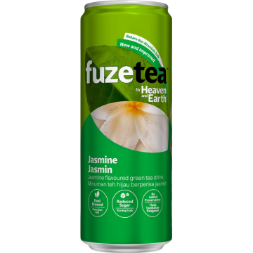 FUZE TEA FLAVOURED GREEN TEA CAN DRINKS (300MLx24s) - JASMINE