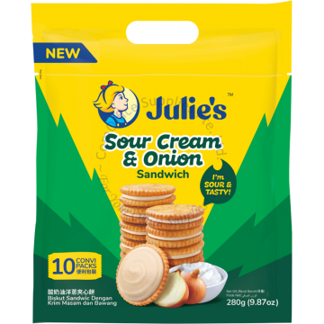 JULIE'S SANDWICH 280G - SOUR CREAM & ONION (10s)